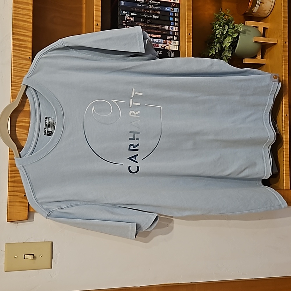 Women's Carhartt t shirt. Light blue, size xl.